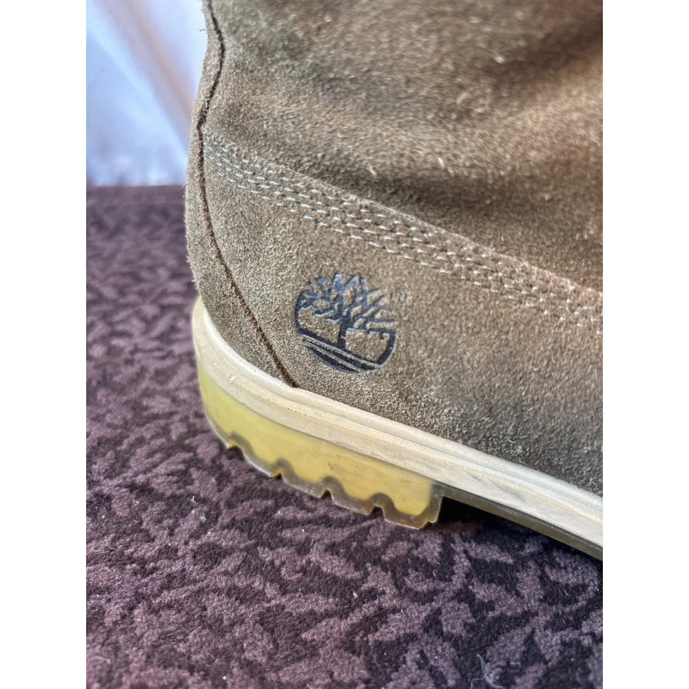 Timberland Kids 6 Inch Waterproof Insulated Suede Boots Olive Green A18LA Size 5